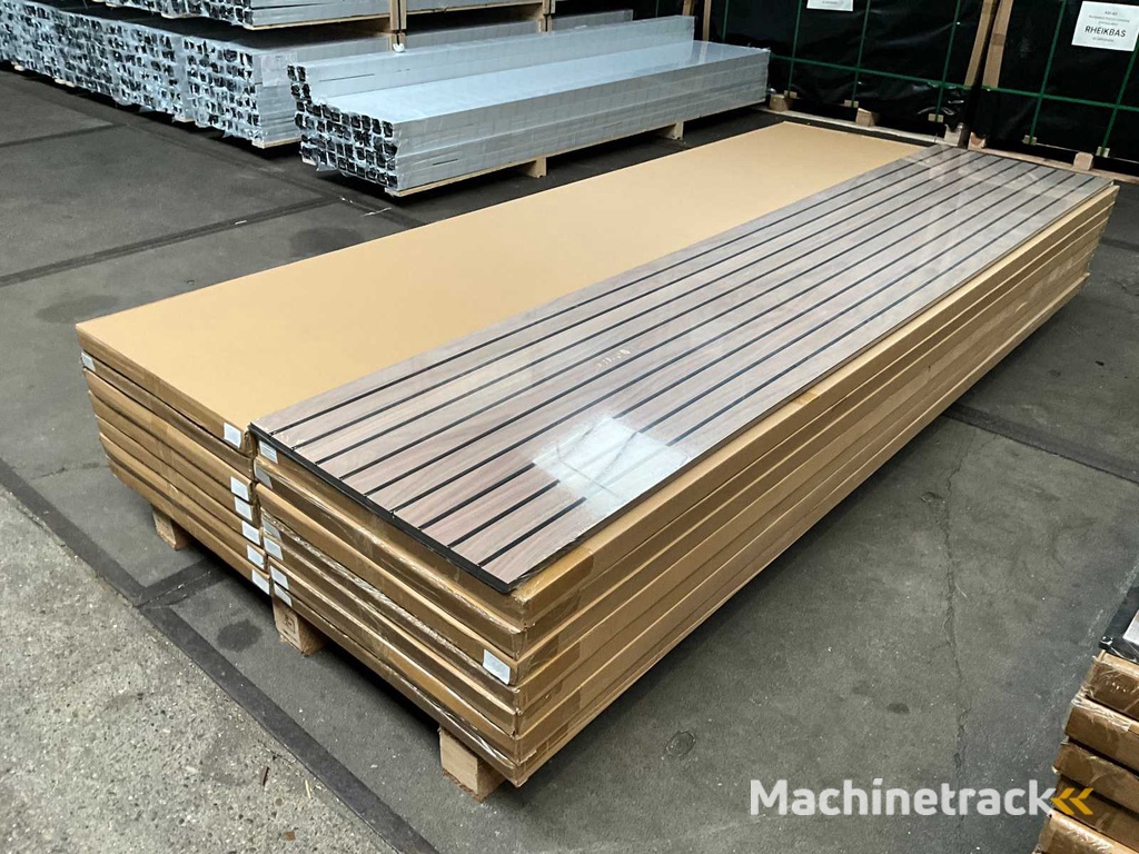 Akupanel Walnoot Premium akoestisch wandpaneel 280x60 cm (70x)