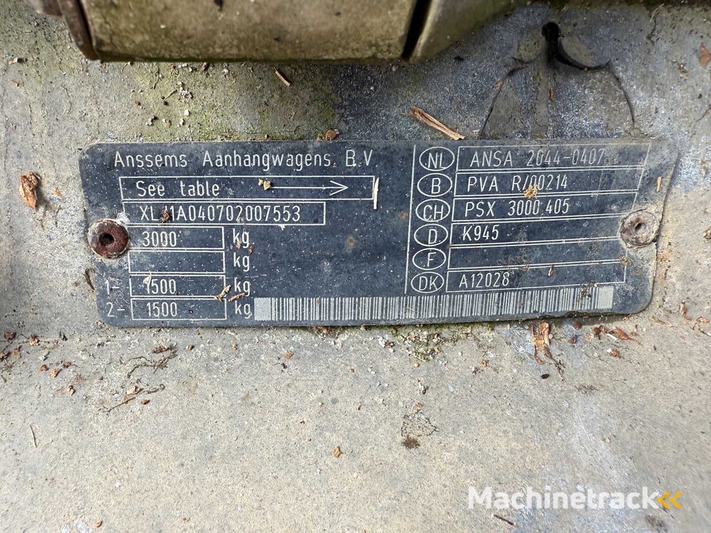 Anssems - D30 - Car Trailer