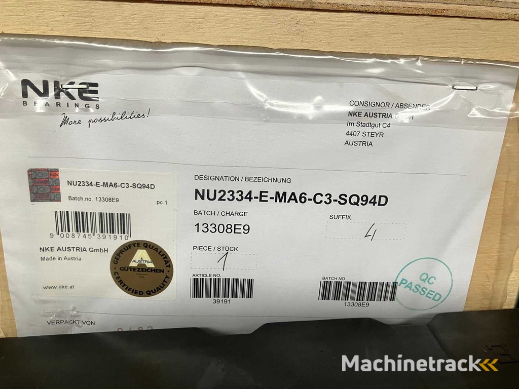 240 kg Netto-Großlager von SKF, FAG, NKE und anderen