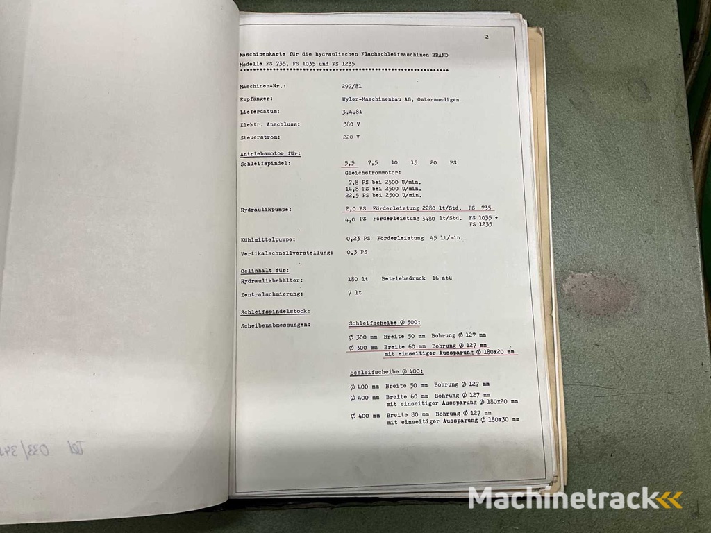 Brand surface grinding machine