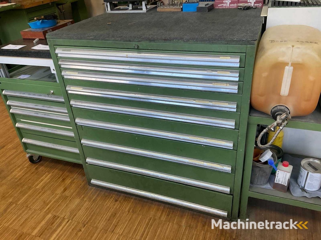 Werkstattbedarf im Werkzeugschrank