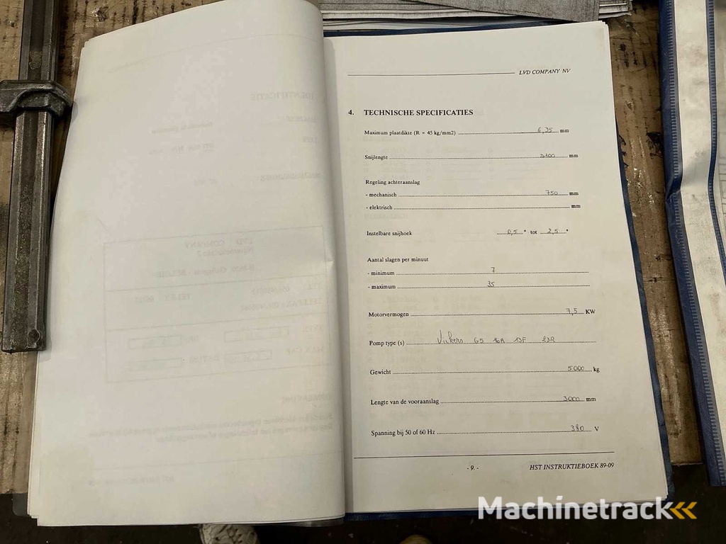 LVD HST 31/6 Guillotine Shear