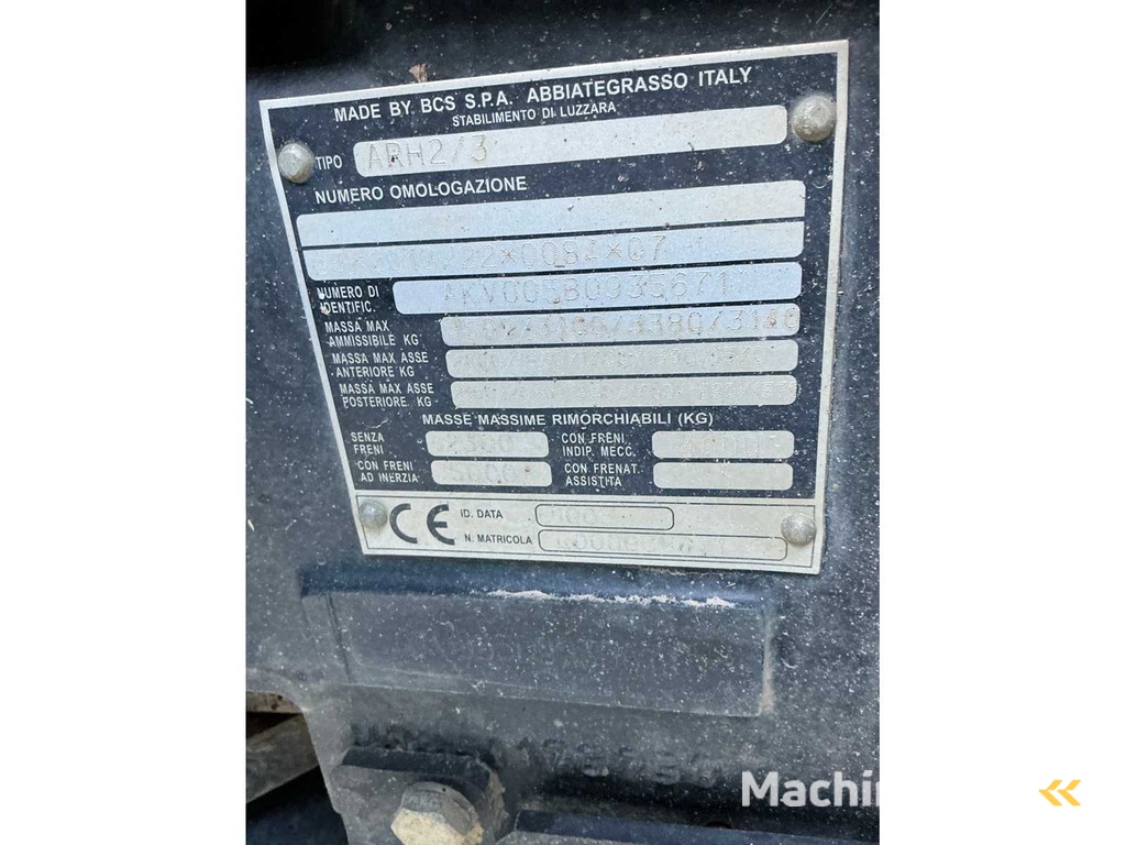 BCS Volcan K 105 ARH2/3 Kniktractor