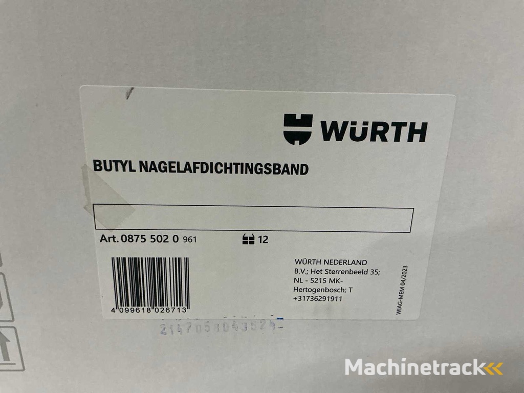 Würth Butyl Nagelafdictingsband (300 rollen)