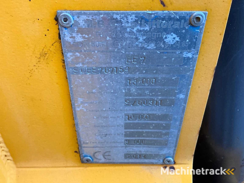 2014 La Littorale BE7 Veeaanhangwagen