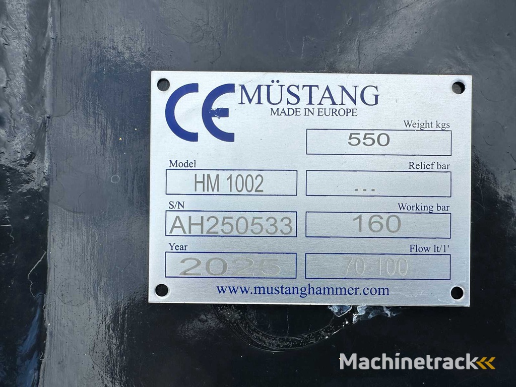 Mustang - 2025 - HM1002 - Hydraulikhammer - Mustang HM1002