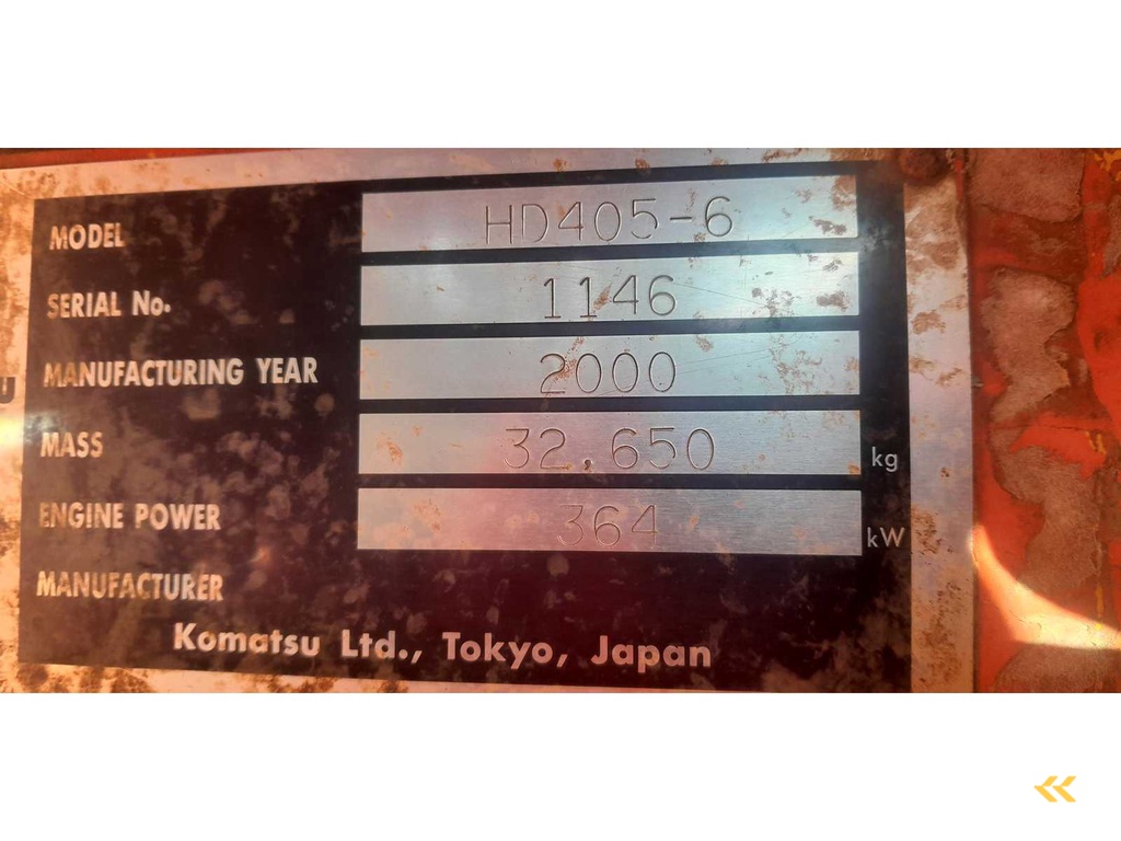 KOMATSU - HD405-6 - Dumper vrachtwagen - 2000