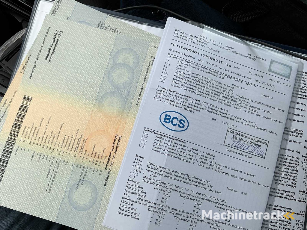 BCS Invictus K400 AR Knickzugmaschine