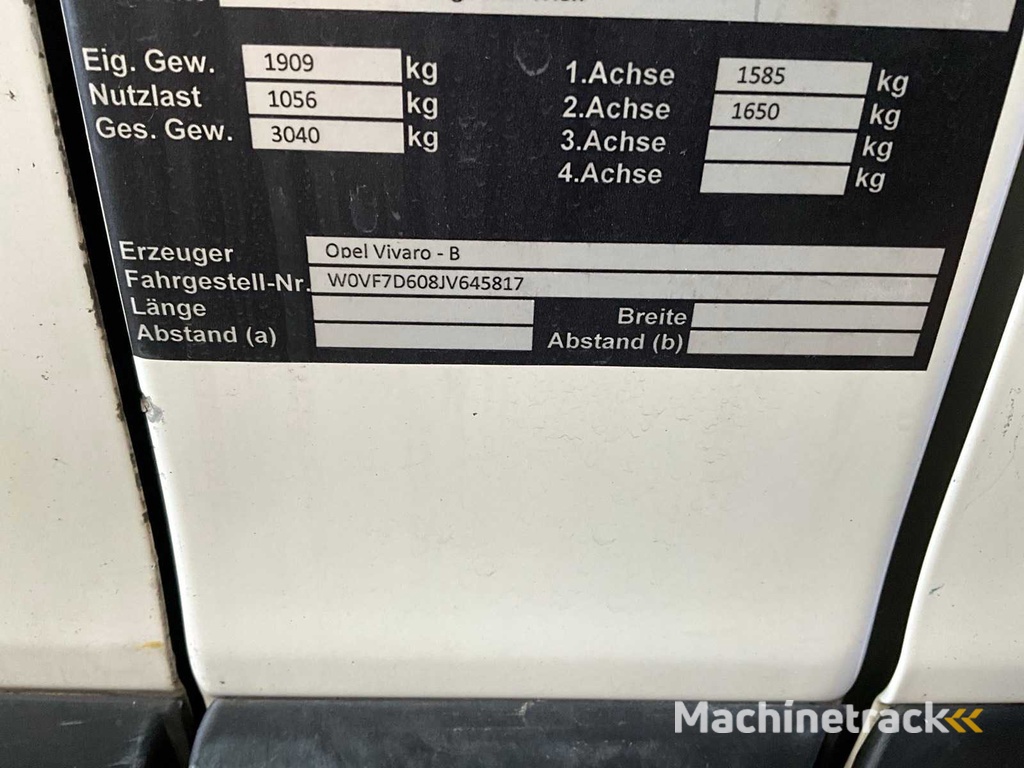 2018 Opel Vivaro Lieferwagen