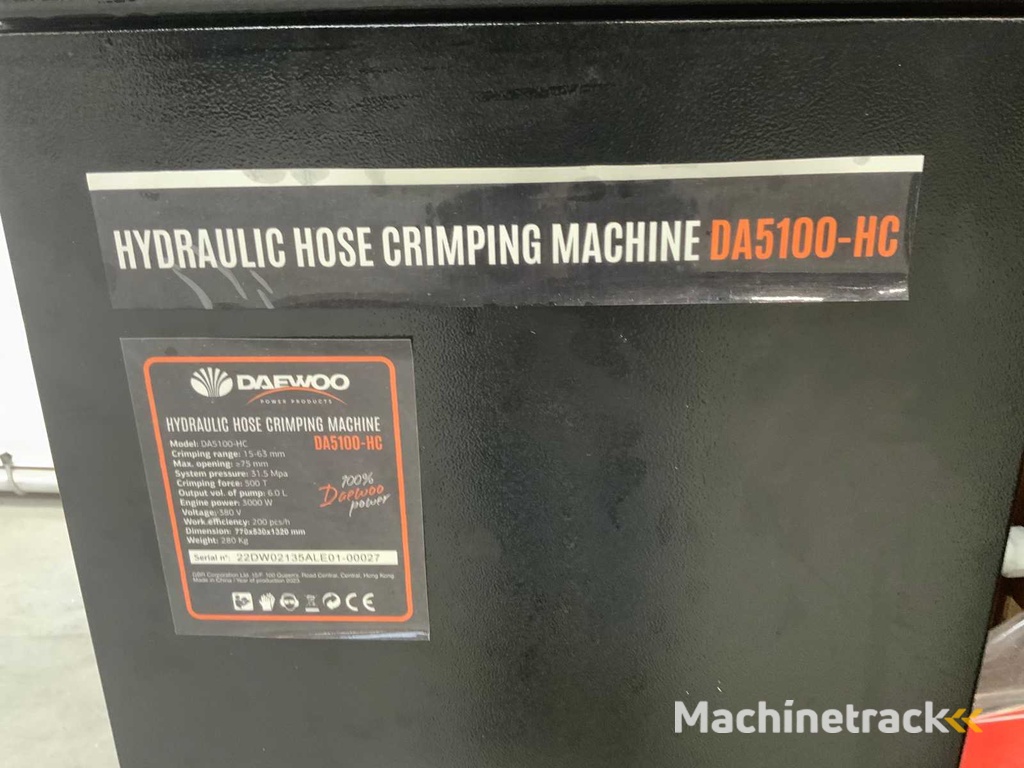 Daewoo DA5100-HC Hydraulik-Schlauchpresse
