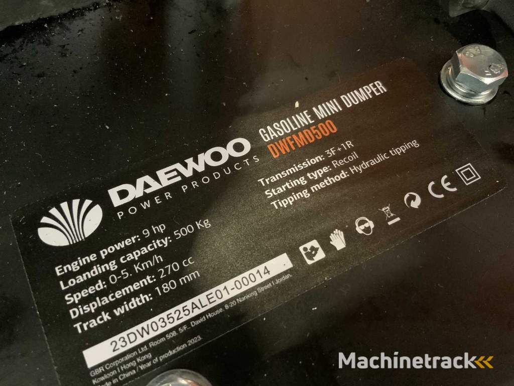 2024 Daewoo DWFMD500 Hydraulischer Dumper Benzin