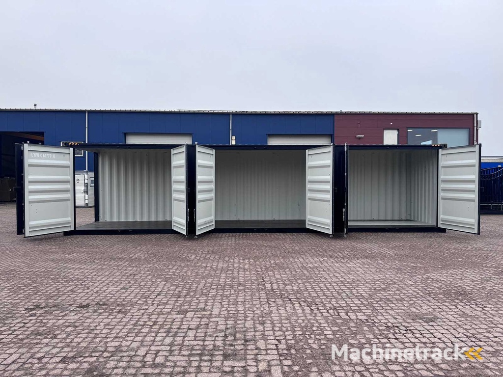 40ft High Cube HQ / 12 meter Opslagcontainer met 3 zijdeuren