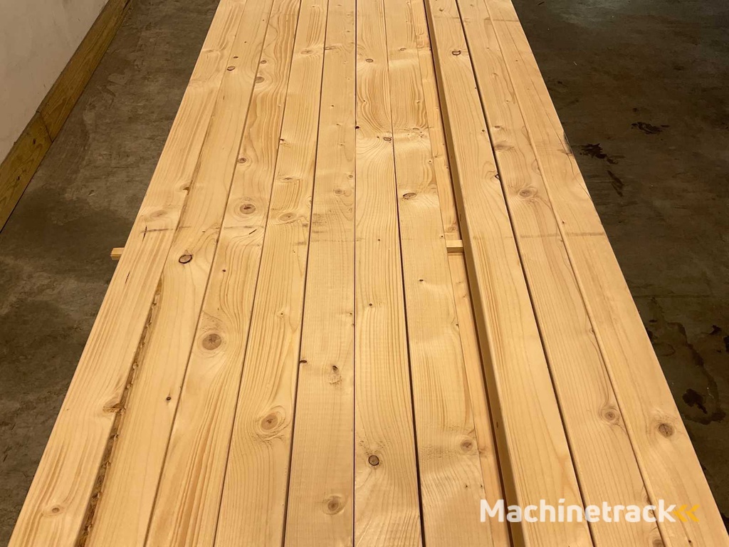 Planed spruce beam 420x10x7.5 cm (52x)
