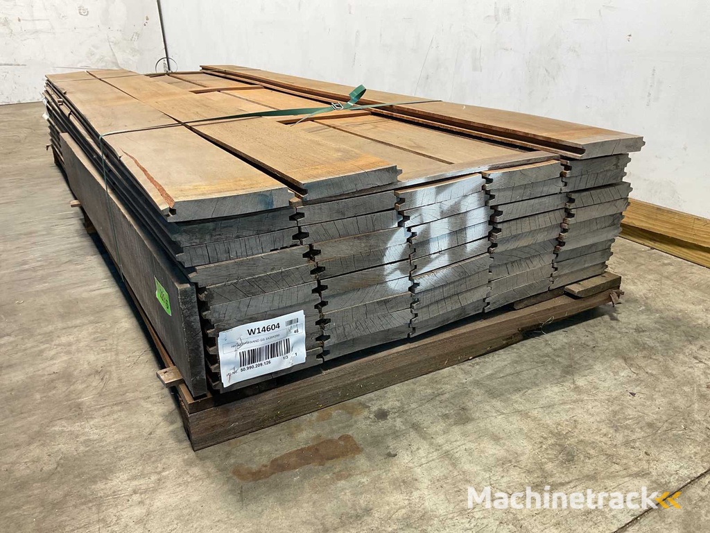 Azobé sheet pile planed 250x20x3 cm (48x)
