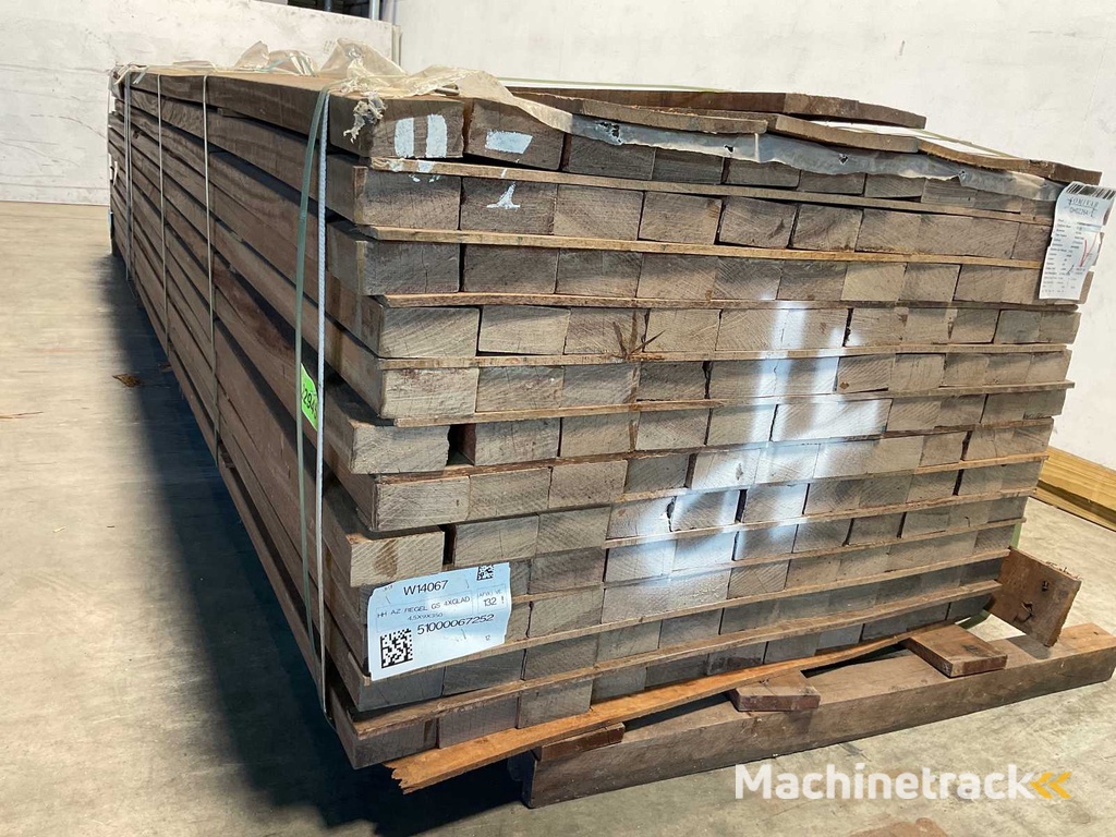 Azobé hardwood rule planed 350x9x4.5 cm (66x)