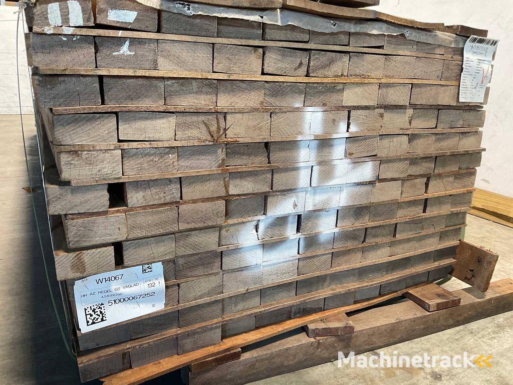 Azobé hardwood rule planed 350x9x4.5 cm (66x)