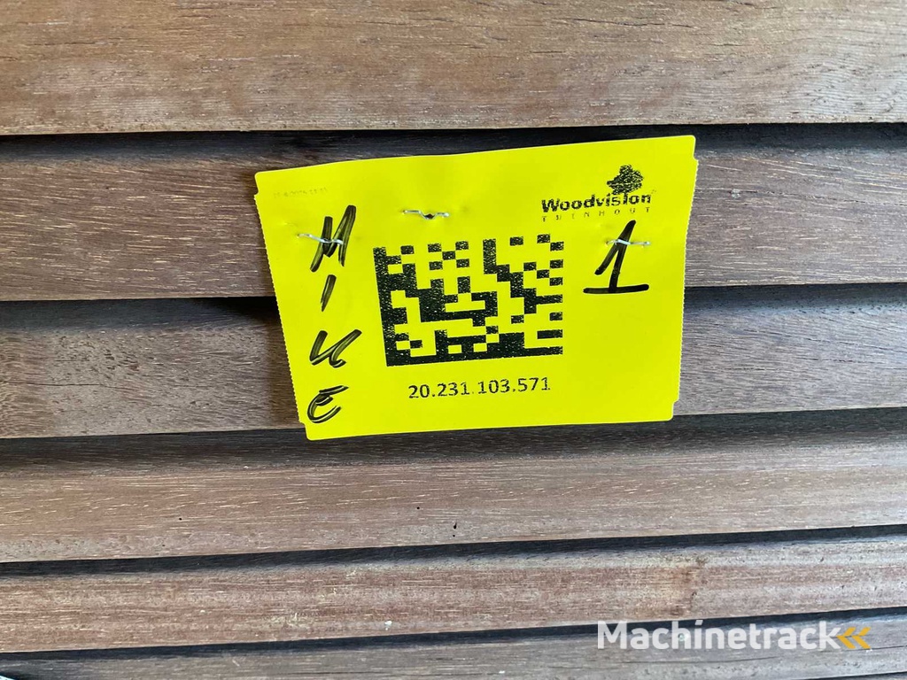 Azobé hardwood rule planed 350x9x4.5 cm (66x)