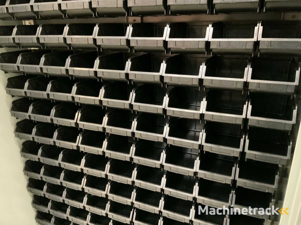 Povag - bin strip cabinet filled with 340 storage bins