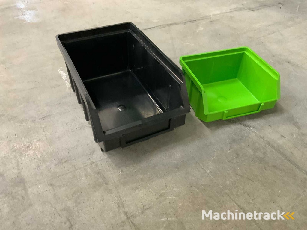 Povag - bin strip cabinet filled with 340 storage bins