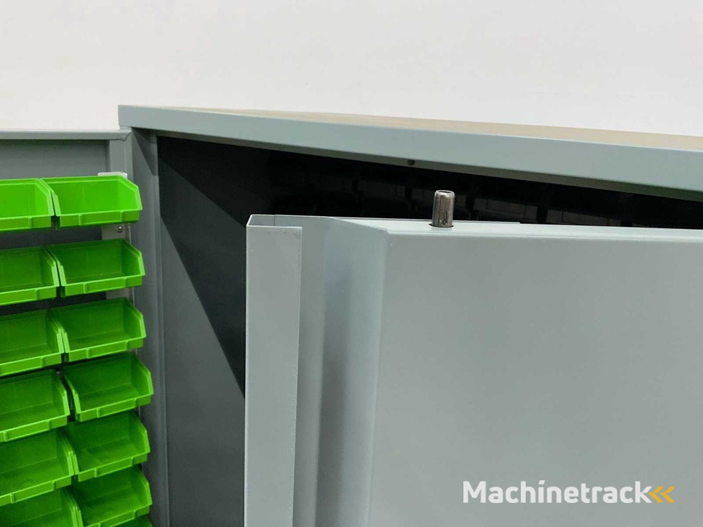 Povag - bin strip cabinet filled with 340 storage bins