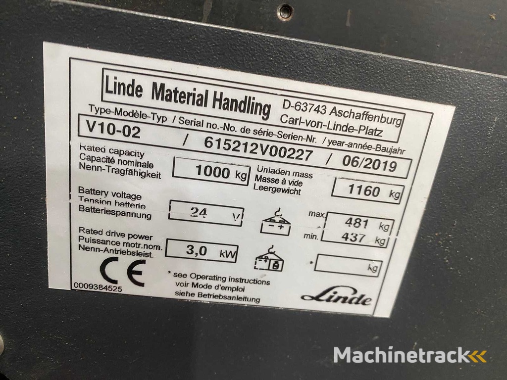 Linde - 2019 - V10-02 - Orderpicker