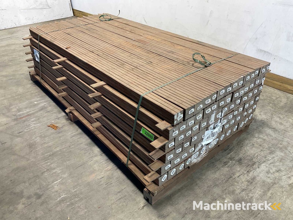 Azobé paal geschaafd gepunt 200x6,5x6,5 cm (84x)