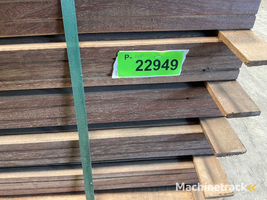 Azobé paal geschaafd gepunt 200x6,5x6,5 cm (84x)