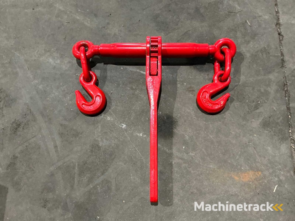 Pallet met 5x ratelspanner en 10x transportketting (2,45 ton)