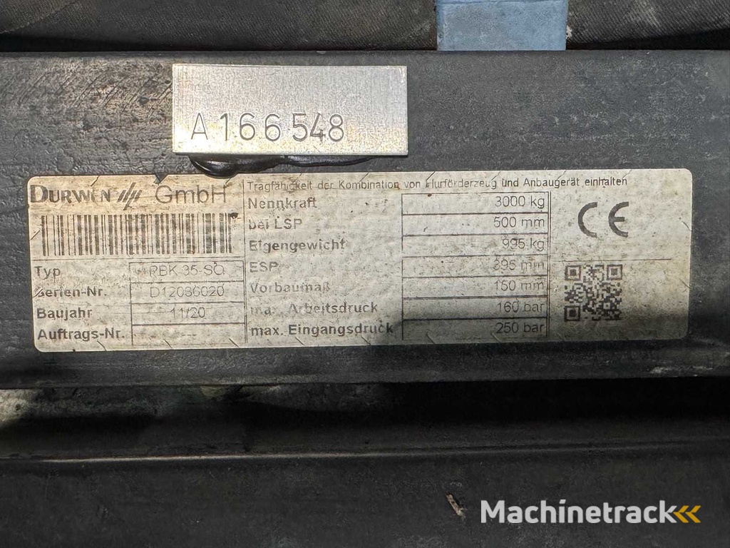 2020 FEM3 Durwen PBK35SO 3.000kg Balenklem 65-205cm