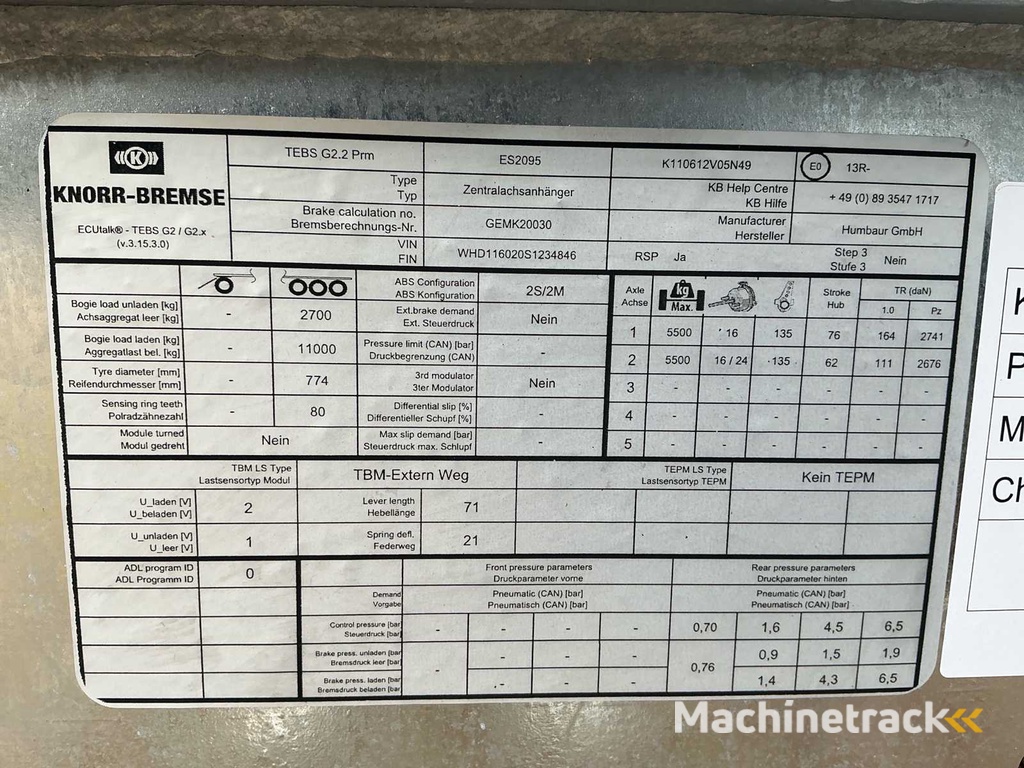 2025 Humbaur HS106020 Tieflader