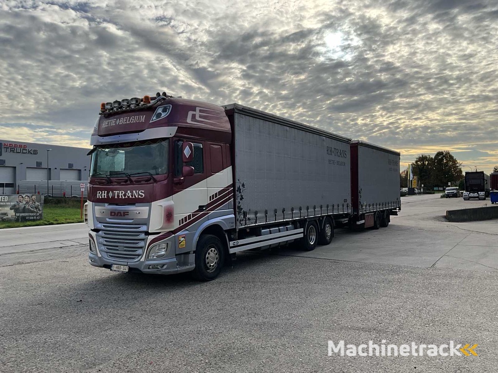 2014 DAF XF510 fan Vrachtwagen met Van Hool combi oplegger