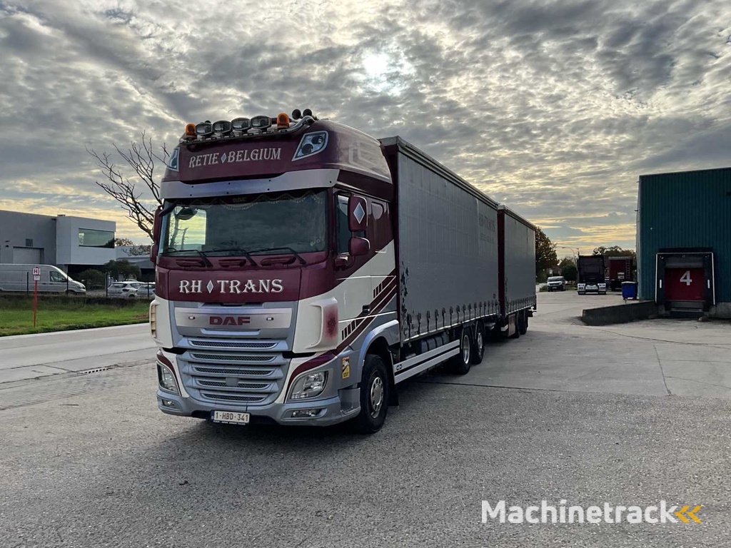 2014 DAF XF510 fan Vrachtwagen met Van Hool combi oplegger