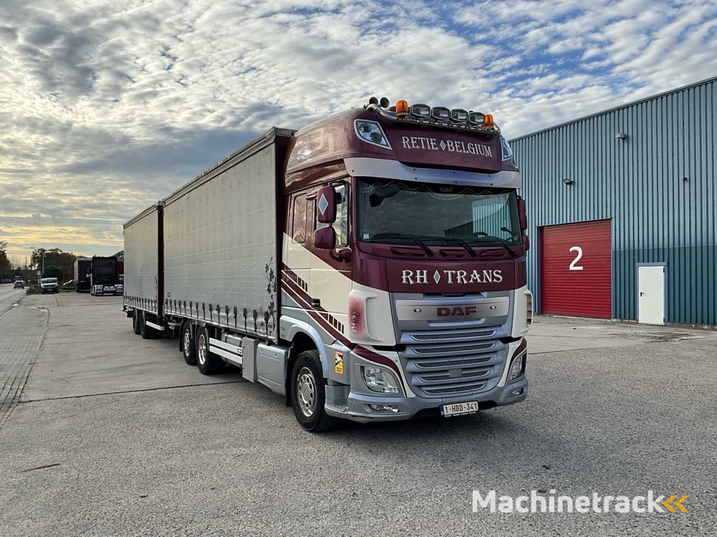 2014 DAF XF510 fan Vrachtwagen met Van Hool combi oplegger
