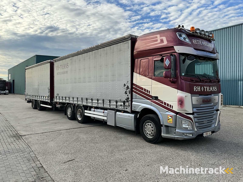 2014 DAF XF510 fan Vrachtwagen met Van Hool combi oplegger