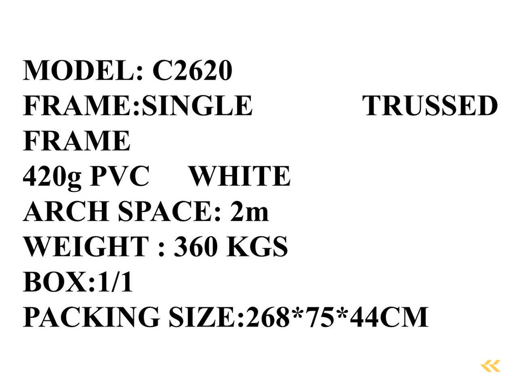 2025 Rhino-Cross-Shelter C2620 - 6x8x3 m Opslagtent / Opslagshelter tussen 2 containers