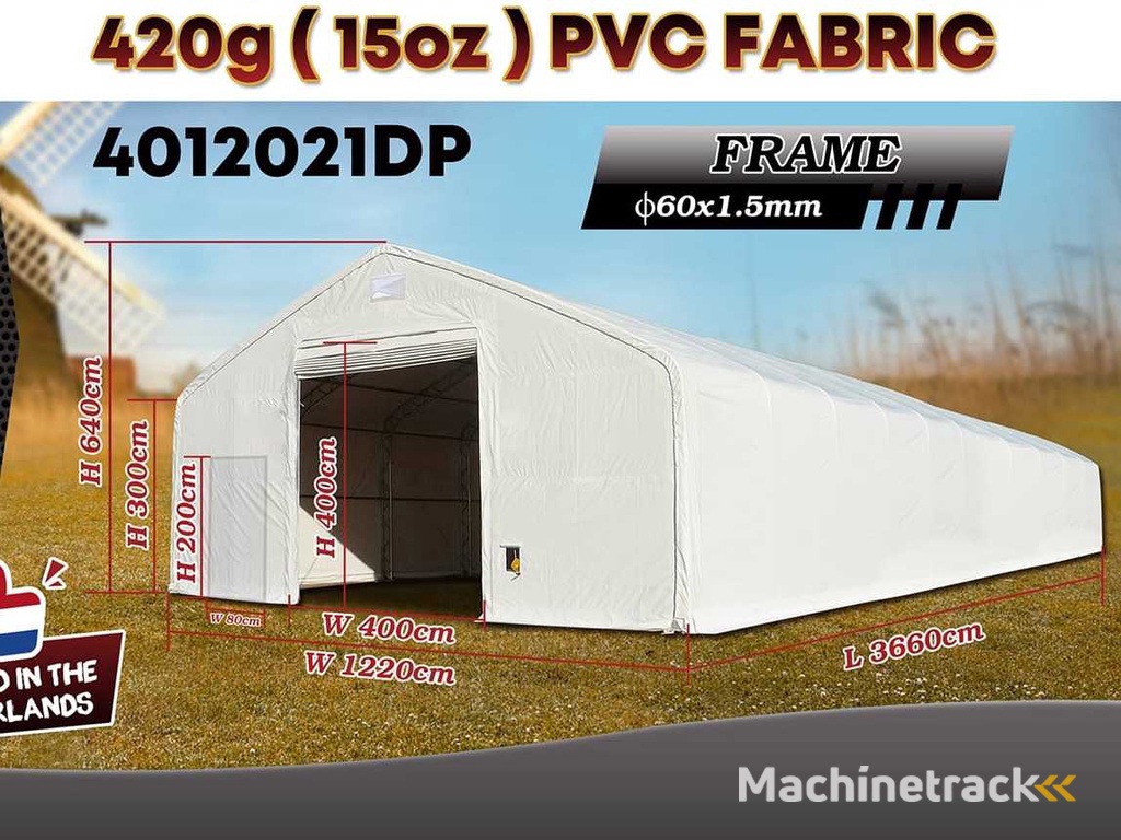 2025 Rhino-Cross-Shelter 4012021DP 36,6x12,2x6,4 m Opslagtent / Opslagshelter
