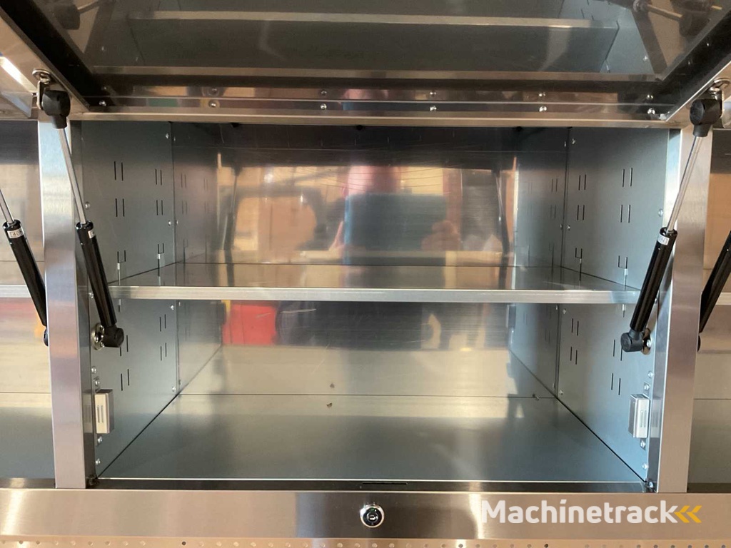 2025 Stahlworks Deluxe Edelstahl 72 Zoll hoch 15 Schubladen Werkbank