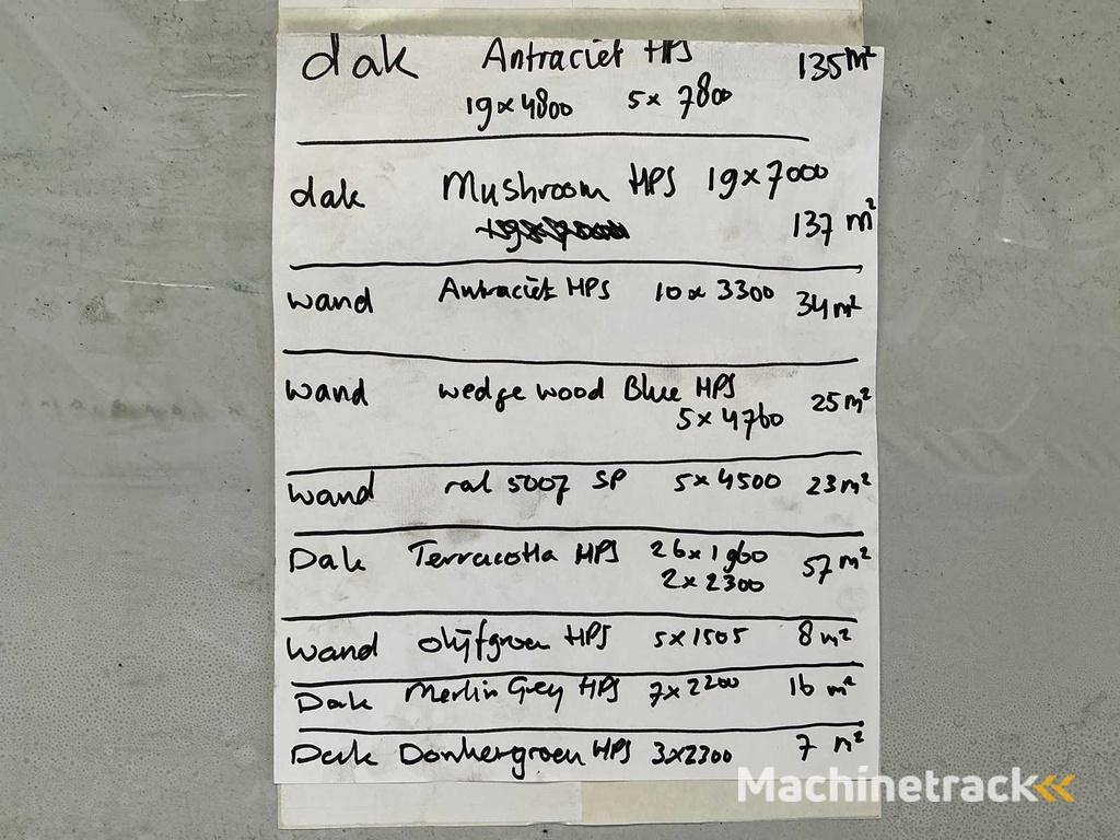 Partij Wand en dakbeplating