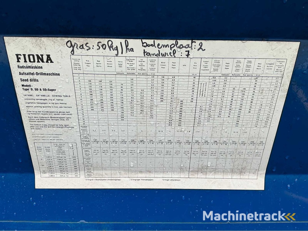 Fiona D70/300m Sämaschine Fiona