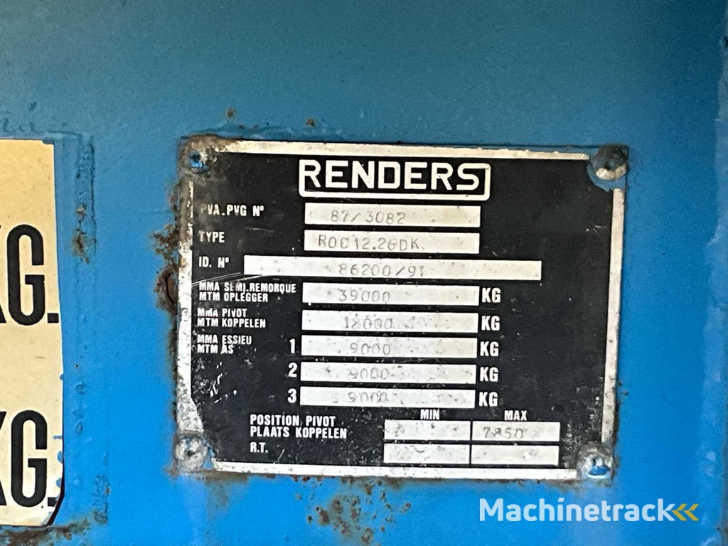 1994 Rendert den Kühlauflieger ROC 12.26 DK mit Thermo King SB II