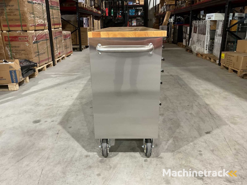 2025 Stahlworks Deluxe Edelstahl 72 Zoll 15 Schubladen Werkbank