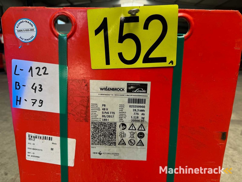 2017 AIM 48V 775Ah 5 PzS775 Vorkheftruck Batterij Batterij Elektrische Vorkheftruck