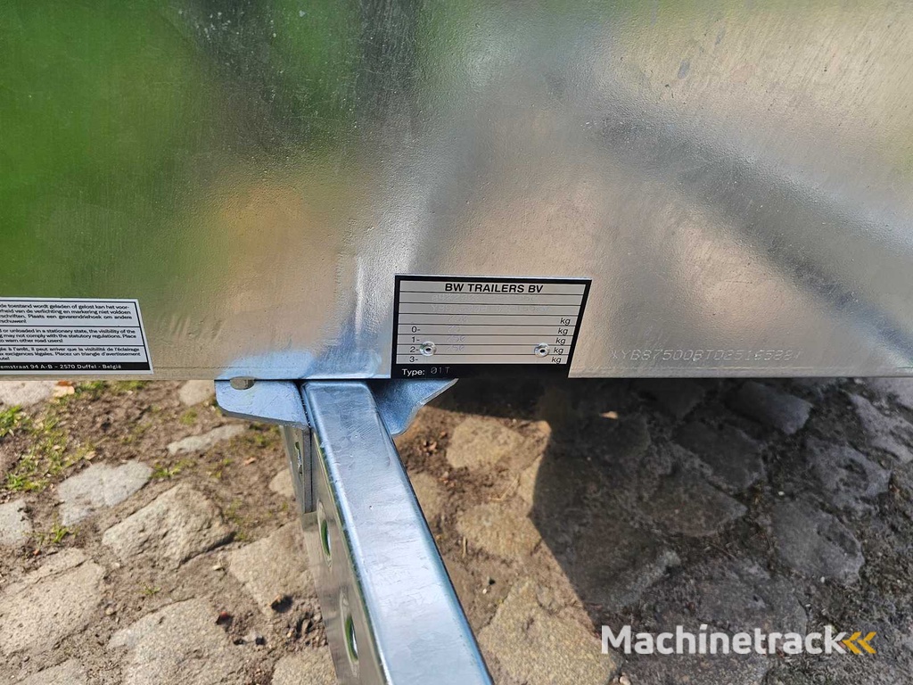 BW Trailers - 2025 - NIEUW - Ongeremde Plateau aanhangwagen met draadnet