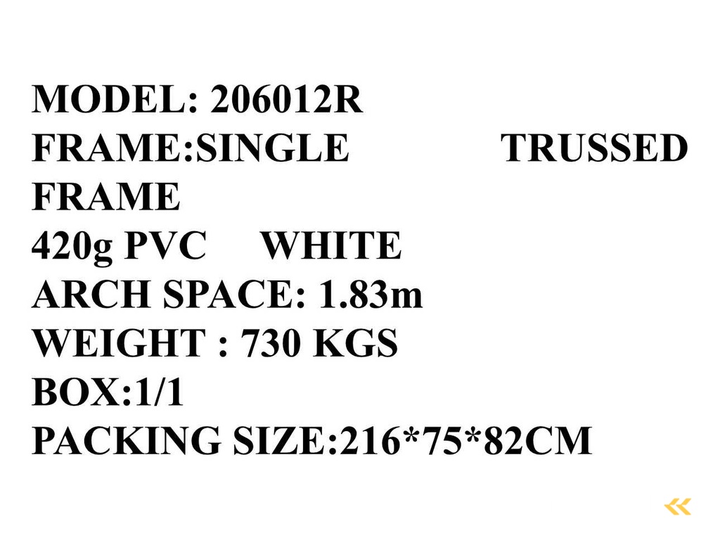 2025 Rhino-Cross-Shelter 206012R - 18,3x6,1x3,66 m Opslagtent / Opslagshelter