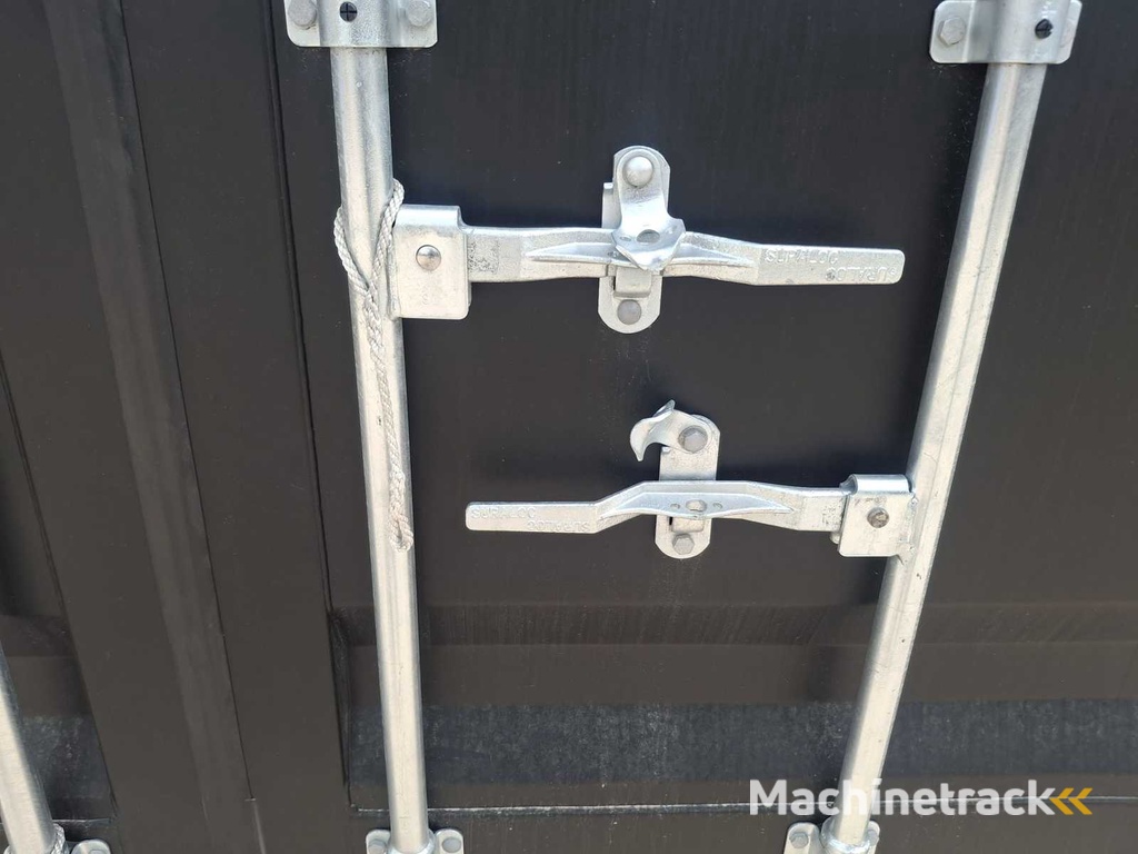 2025 Rhino-Cross-Containers 40 ft High Cube Zwart Zeecontainer met 4 zijdeuren