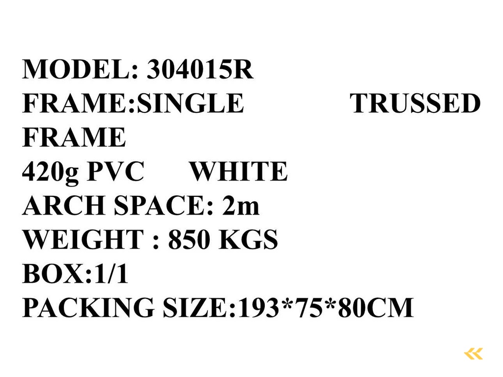 2025 Rhino-Cross-Shelter 304015R - 12x9,15x4,5 m Opslagtent / Opslagshelter