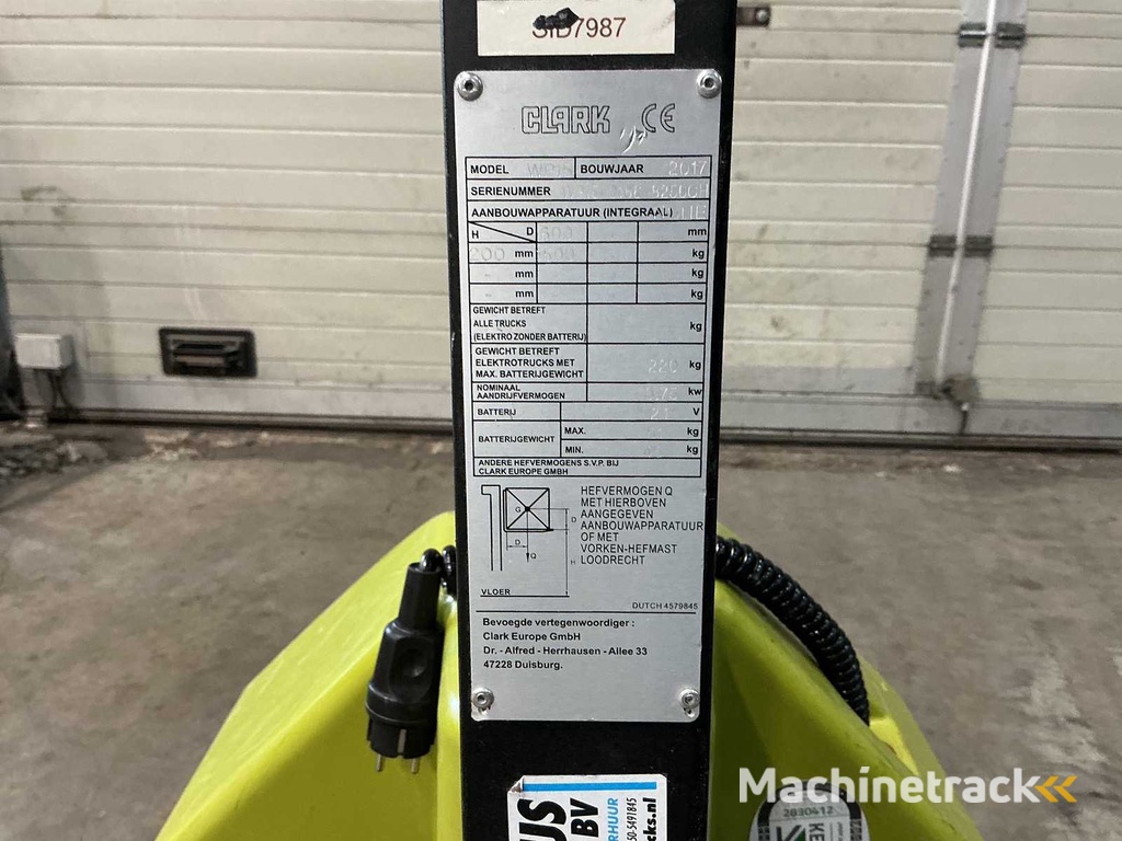 CLARK - WP15 - Elektrische Niederhubwagen - 2017