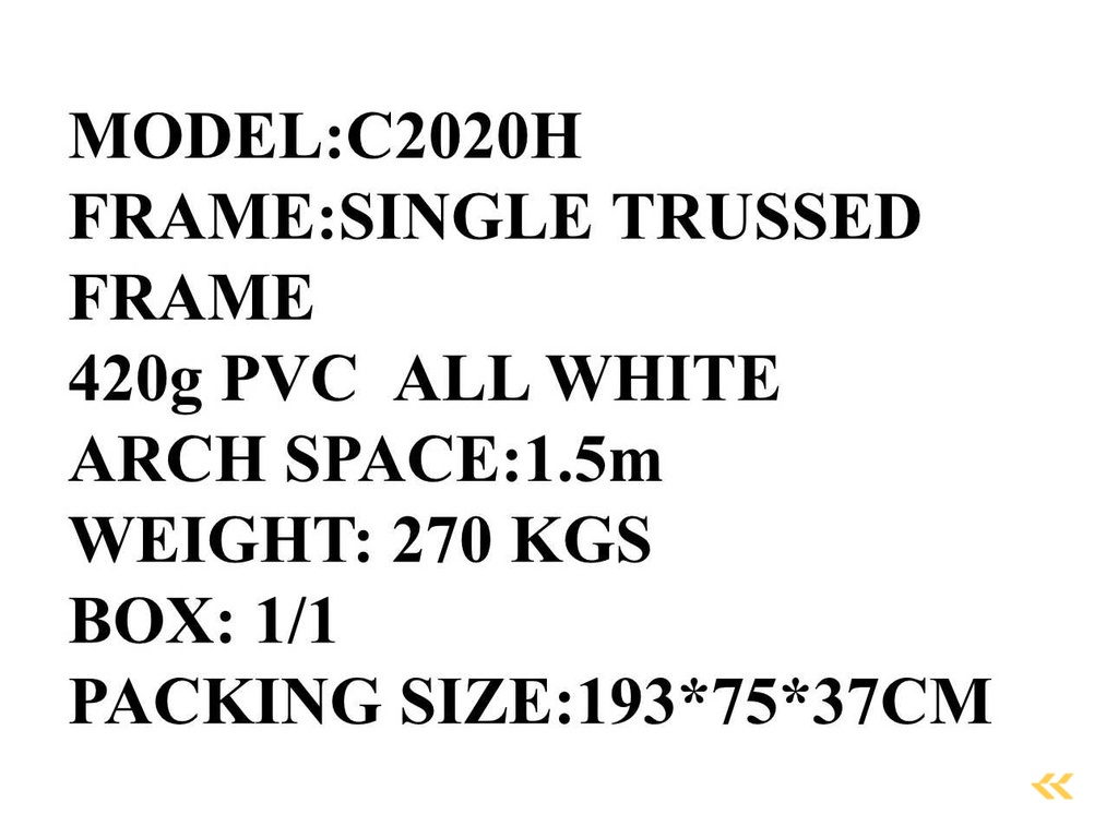 2025 Rhino-Cross-Shelter C2020H - 6x6x2 m mit Plane Lagerzelt / Lagerzelt zwischen 2 Containern