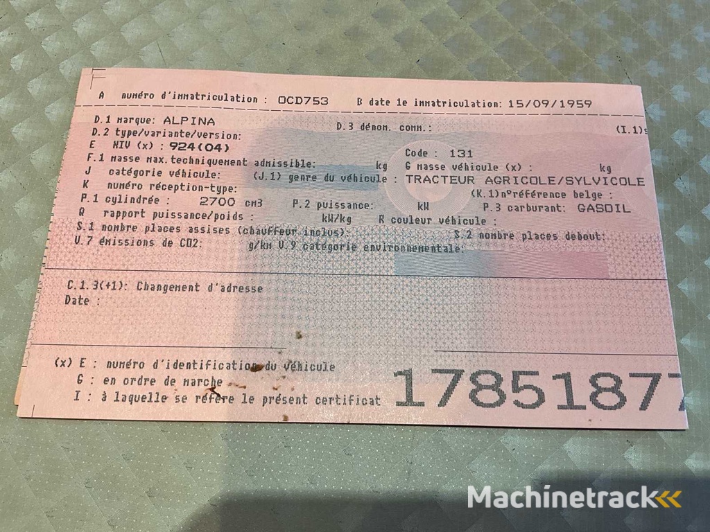 1959 Alpina-Oekonom 924 Oldtimer Traktor