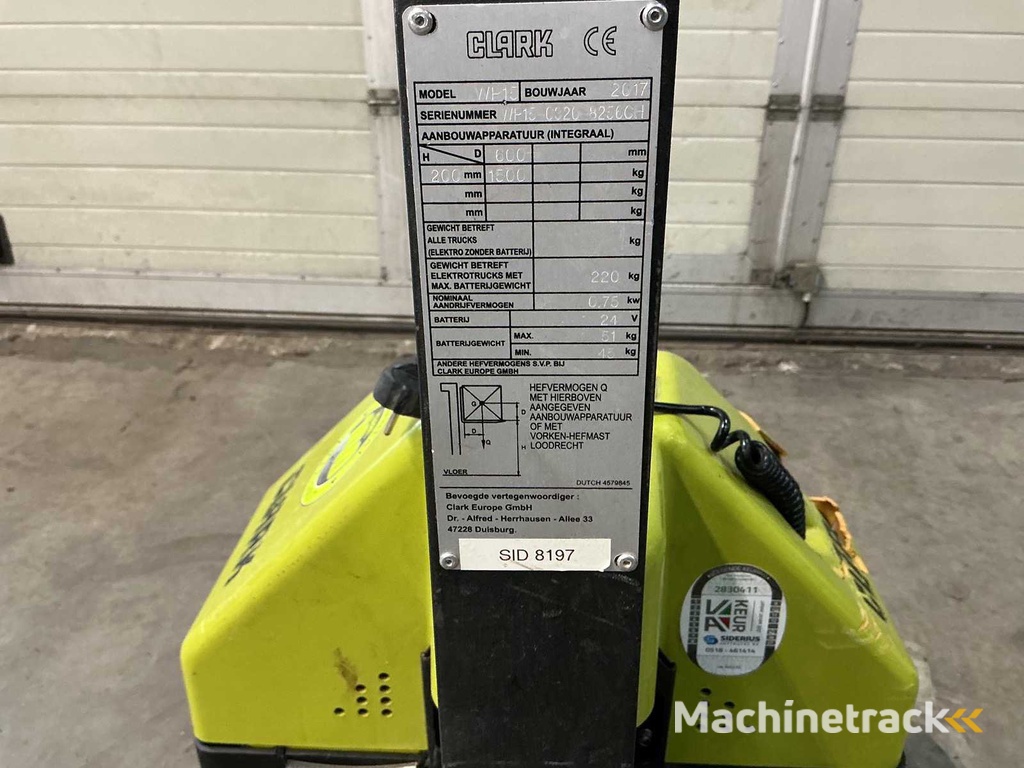CLARK - WP15 - Elektrische Niederhubwagen - 2017